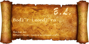 Boér Leonóra névjegykártya